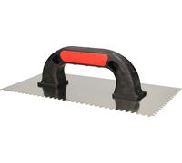 KOTARBAU® Planche de friction 270 mm taille des dents 4x4 m Truelle à remonter en inox pour plâtre Enduit Mortier
