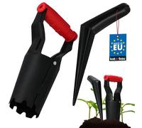 KOTARBAU Planteur de bulbes - 23 cm - Tige de repiquage - Acier revêtu par pulvérisation - Aide à la Plantation - pour la Pose de bulbes - Noir - Accessoires de Jardin - Foret pour Plantes