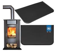 KOTARBAU® Plaque Anti Feu pour Poele a Bois 30x50 cm, Plaque sous Poele | Plaque de Protection Sol pour Poele a Bois Acier Revêtu par Poudre, Résistante à la Chaleur, Noir