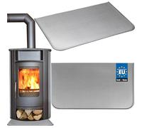 KOTARBAU® Plaque Anti Feu pour Poele a Bois 40x60 cm, Plaque sous Poele | Plaque de Protection Sol pour Poele a Bois Acier Revêtu par Poudre, Résistante à la Chaleur, Noir