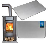 KOTARBAU® Plaque de sol 450x330 mm Protection de sol pour foyers Argent