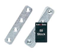 KOTARBAU Plaque perforée en acier galvanisé Argenté 80 x 16 mm