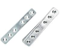 KOTARBAU Plaques perforées 116 x 20 mm galvanisées argent connecteur plat connecteur bois intérieur - extérieur plaque perforée en acier tôle perforée (25)