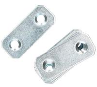 KOTARBAU Plaques perforées 40 x 16 mm - Galvanisées argent - Connecteurs plats pour bois intérieur - Extérieur - Plaque perforée en acier - Fer plat (100)