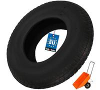 KOTARBAU® Pneu Brouette - 4 PR - Gomme - ⌀ 40 cm - Noir - Roue De Rechange - Pneu Remorque - Résistant - pour Chariot Jardin Bricolage