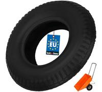 KOTARBAU® Pneu Brouette - 6 PR - Gomme - ⌀ 40 cm - Noir - Roue De Rechange - Pneu Remorque - Résistant - pour Chariot Jardin Bricolage