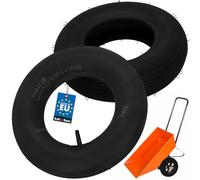 KOTARBAU® Pneu Chambre a Air Brouette - 4.00-8 - Gomme - Noir - Pneu Brouette - ⌀ 38 cm - 4PR - Chambre a Air - ⌀ 33 cm - Résistant - pour Chariot Jardinage