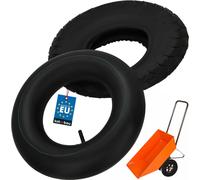 KOTARBAU® Pneu de brouette Pneu de rechange avec chambre à air 4 couches profilé en bloc Pneu de brouette avec chambre à air Roue de brouette Diable Pneu en caoutchouc plein Roue de brouette en caoutc