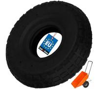 KOTARBAU® Pneu de diable 3,50-4 Pneu de chariot de roulement 4 pr Roue de diable Pneu en caoutchouc plein Roue de diable Roues en caoutchouc Pneus de brouette Pneus pneumatiques