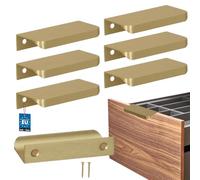 KOTARBAU® Poignée de meuble 84 mm - En zinc - Or mat | Lot de 6 poignées d'armoire de cuisine, espacement des trous 64 mm, poignées de tiroir, poignées d'armoire