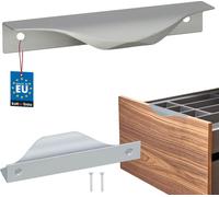 KOTARBAU® Poignée de meuble Poignées de meuble 96 / 116 mm ZnAl Poignées de cuisine Argent Poignées de meuble Poignée de porte Profilé Poignées de porte Cuisine Poignées de tiroir Poignées pour armoir