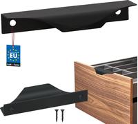 KOTARBAU® Poignée de meuble Poignées de meuble 96 / 116 mm ZnAl Poignées de cuisine Noir Poignées de meuble Poignée de porte Profilé Poignées de porte Cuisine Poignées de tiroir Poignées pour armoires
