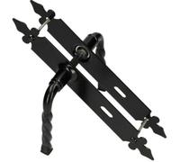 KOTARBAU Poignée de porte 72 mm PZ/BB/WC Poignée de porte Poignée de porte décorative Noir Universel Intérieur Extérieur Fer forgé Antirouille (BB)