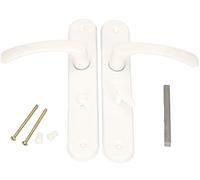KOTARBAU® Poignée de porte 72 mm gauche et droite pour WC Blanc Porte de Toilette Porte de Chambre Plaque Longue en Aluminium