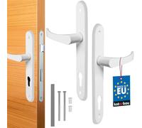 KOTARBAU® Poignée de Porte 90 mm Gauche Droite pour Cylindre Profilé Aluminium - Ensemble Blanc pour Chambre