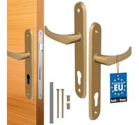 KOTARBAU poignée de Porte 90 mm Gauche Droite pour Cylindre profilé doré Ensemble de Porte ferrure de Porte poignée de Porte poignée de Porte Ensemble de poignées poignée de Porte en Aluminium