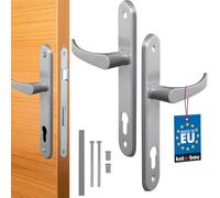KOTARBAU® Poignée de Porte 90 mm Gauche Droite pour Cylindre Profilé Ensemble de Porte Argent Garniture de Porte de Chambre Aluminium