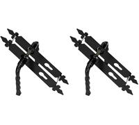 KOTARBAU® Poignée de Porte 90 mm PZ - Décorative - Noir - Universel - Pour Intérieur et Extérieur - Fer Forgé - Résistant à la Rouille (Lot de 2)