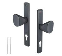 KOTARBAU® Poignée de porte 92 mm Cylindre de profil Tourniquet en aluminium Garniture de poignée Bout de porte Poignée de porte Poignée de porte Beschlag Plaque de poignée Anthracite Porte intérieure