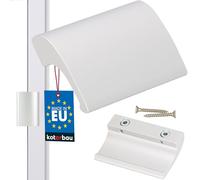 KOTARBAU Poignée de porte de balcon argent anodisé DE LUXE Poignée de porte de terrasse DE LUXE Sécuritaire Optique fumeur Fermeture Griffe universelle Poignée télescopique en aluminium Poignée de