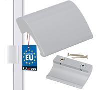 KOTARBAU Poignée de porte de balcon de luxe argentée - Sûre - Aspect fumeur - Fermeture - Poignée de porte universelle - En aluminium