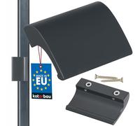 KOTARBAU Poignée de porte de balcon de luxe - Gris anthracite - Aspect fumeur - Universelle - En aluminium