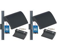 KOTARBAU Poignée de porte de balcon de luxe - Gris anthracite - Aspect fumeur - Universelle - En aluminium (Lot de 2)