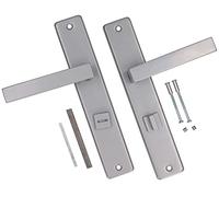 KOTARBAU® Poignée de porte de WC 72 mm à gauche avec bouclier carré et vis de montage