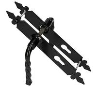 KOTARBAU® Poignée de Porte PZ 72 mm - Décorative Universelle pour Intérieur et Extérieur - Noir - Fer Forgé Résistant à la Rouille