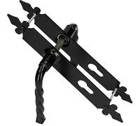 KOTARBAU® Poignée de porte PZ 72 mm - Poignée de porte - Poignée de porte - Décorative - Noir - Universel - Pour intérieur et extérieur - Fer forgé - Résistant à la rouille