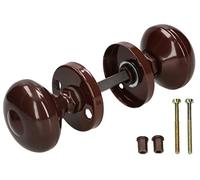 KOTARBAU® Poignée de porte rotative, marron, équipement idéal pour les portes latérales de garage dans les salons et locaux commerciaux