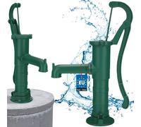 KOTARBAU® Pompe à balancier de jardin Pompe à balancier manuelle Pompe à eau Pompe de puits Pompe manuelle Fonte Verte Vintage