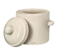 KOTARBAU® Pot de fermentation pour choucroute 1,8L Pot en argile avec couvercle Pot en grès pour fermentation Fût de fermentation permanente Pot à concombre en grès Pot en grès pour confiture Pot en