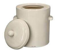 KOTARBAU® Pot de fermentation pour choucroute - 10 l - Avec couvercle - En faïence - Pour fermenter - Pour chou - En faïence - Pot à rhum - Pot en pierre - Kimchi - Pot en céramique