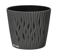 KOTARBAU® Pot de Fleurs 160x140 mm Gris Pierre Effet de Vague en 3D Sable du Désert Rond avec Pot Intérieur