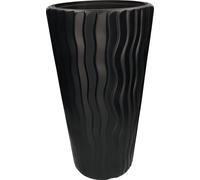 KOTARBAU® Pot de fleurs 30 x 52cm Anthracite Slim Haut 3D effet ondulé avec pot intérieur