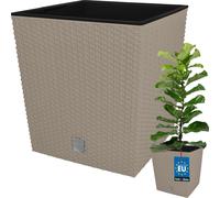 KOTARBAU® Pot de fleurs 320 mm Cache-pot avec pot intérieur pour la culture de plantes Mocca