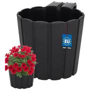 KOTARBAU® Pot de fleurs à suspendre - En plastique - Diamètre : 15 cm - Hauteur : 13 cm, anthracite, ⌀ 15 cm, 1 pièce