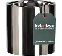 KOTARBAU® Pot de fleurs brillant - 80 mm - Cylindre - En céramique - Argenté - Pour plantes d'intérieur