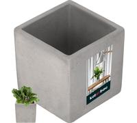 KOTARBAU® Pot de fleurs Cache-pot 20 x 20 cm pour fleurs et plantes en béton décoratif Carré