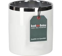 KOTARBAU® Pot de fleurs céramique Cylindre blanc argent Diamètre ⌀ 130 mm Pot de plantes