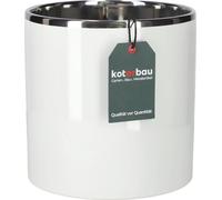 KOTARBAU® Pot de fleurs céramique Cylindre blanc argent Diamètre ⌀ 200 mm Pot de plantes