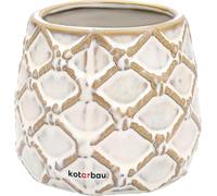KOTARBAU® Pot de fleurs en céramique Ø 90 mm Clair avec motif ananas