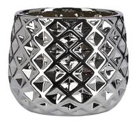 KOTARBAU Pot de fleurs en céramique Cache-pot 13 cm pour fleurs Plantes argenté