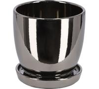 KOTARBAU®Pot de fleurs en céramique Cache-pot pour fleurs plantes ⌀ 13 cm avec égouttoir
