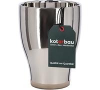 KOTARBAU® Pot de Fleurs en céramique pour orchidées Argenté Brillant Ø 13 cm