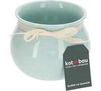 KOTARBAU® Pot de Fleurs en céramique Rond Vert Menthe Ø 17 cm