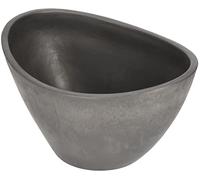 KOTARBAU® Pot de fleurs en composite écologique en forme de bateau - 30 x 22 x 17 cm - Gris