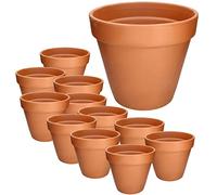 KOTARBAU® Pot de fleurs en terre cuite avec bord pour intérieurs et jardins, m, Jardin