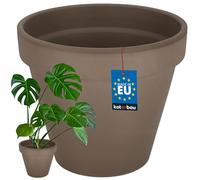 KOTARBAU® Pot de fleurs en terre cuite Mocca ⌀ 31 cm avec rebord pour intérieurs et jardins